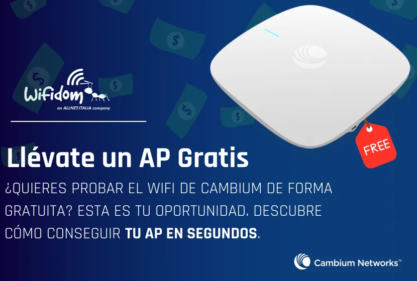 Consigue ya un AP gratuito de Cambium, sin trampa ni cartón