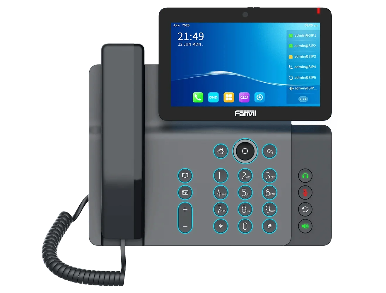 Teléfono IP Fanvil V67 con pantalla táctil de 7 pulgadas y cámara