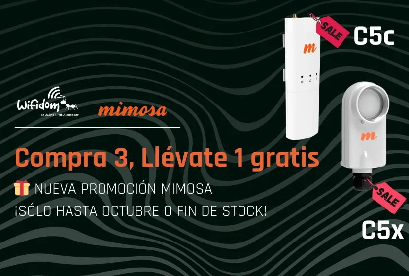 Promoción Mimosa C5x y C5c: compra 3 y llévate 1 gratis con Wifidom