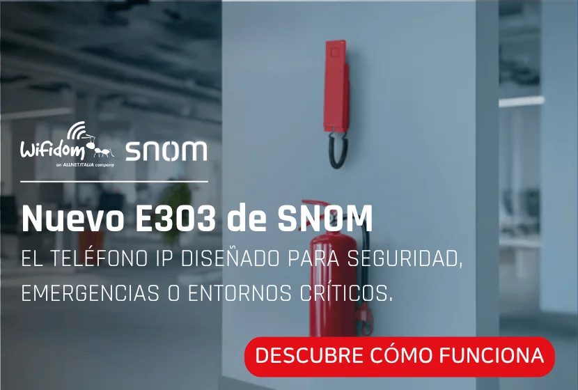 Snom E303: ya disponible con Wifidom – Teléfono de emergencia IP para seguridad, emergencias o entornos críticos