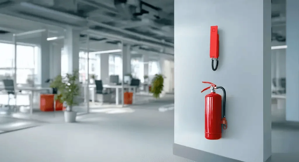 Snom E303, teléfono de emergencia rojo con auricular para montaje en pared