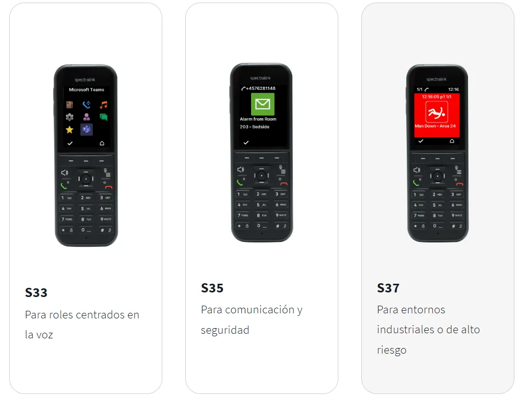 Terminales DECT Spectralink en entornos de trabajo sin escritorio